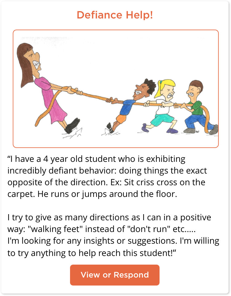 TeachersConnect Post about defiant students