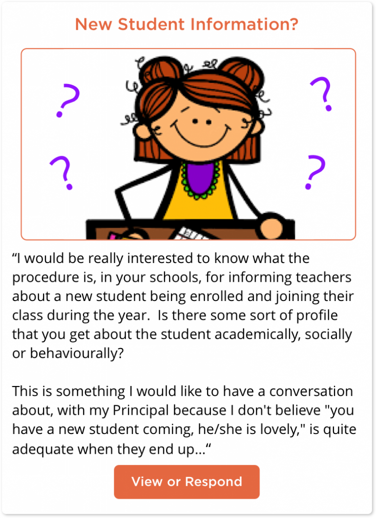 Post for teachers with new students