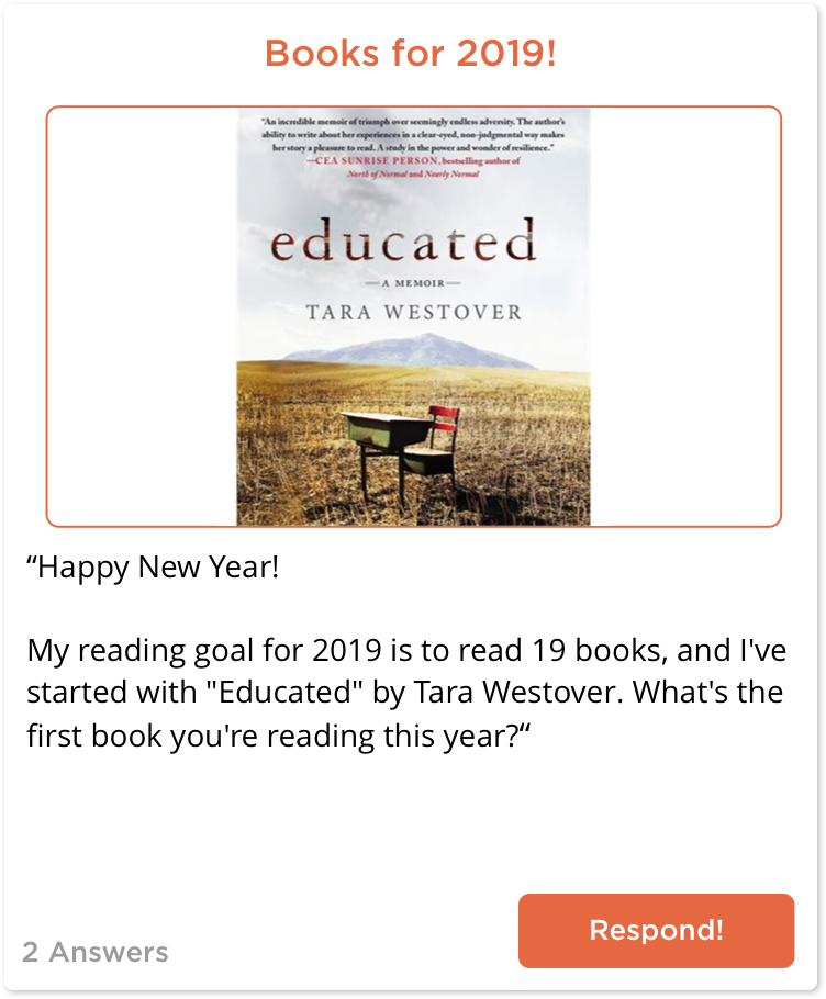 TeachersConnect post about books for 2019