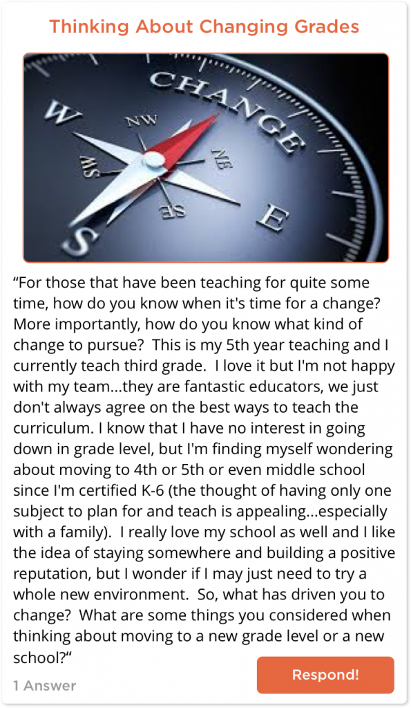 TeachersConnect post about considering a grade change