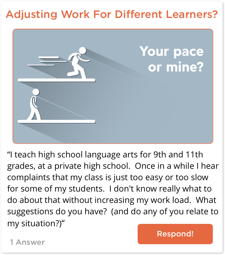 TeachersConnect post about adjusting work