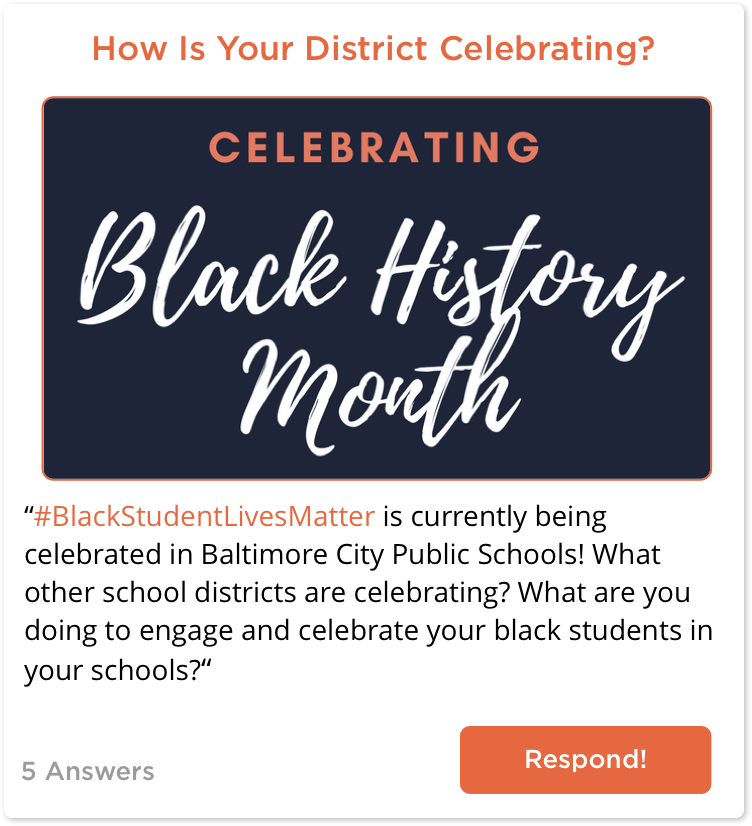 TeachersConnect Post about celebrating Black History Month
