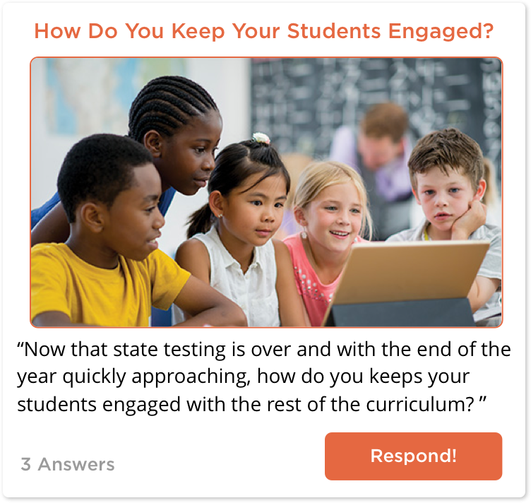 TeachersConnect post about student engagement