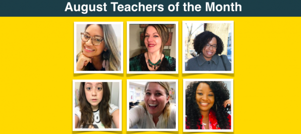 Pictures of the August Teachers of the Month